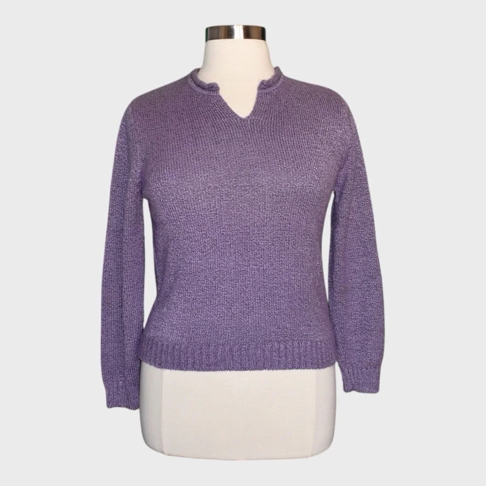 Mountain‎ Lake Split Neck Pullover Sweater